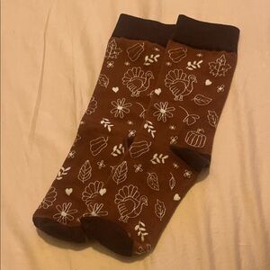 Brown Turkey Patterned Socks